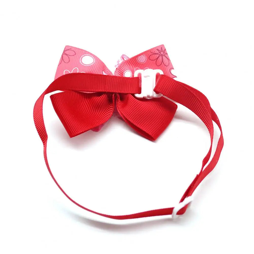 Pet Collar Romantic Princess Style Printed Cat dog Neck Circle Adjustable Decorative Valentines Day Puppy Kit Neck Tie Pet Supplies