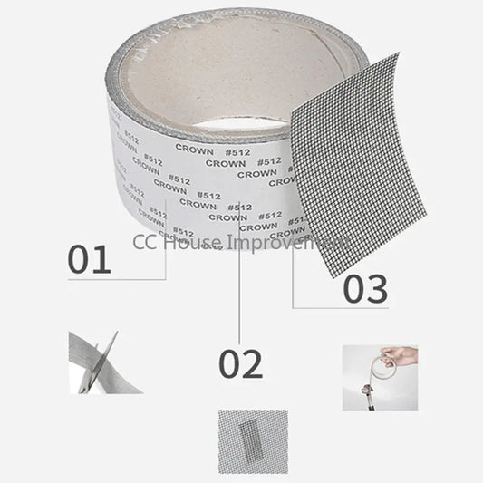 Anti-mosquito Mesh Sticky Wires Patch Repair Tape Summer Screen Window Door Mosquito Netting Patch Repair Broken Holes