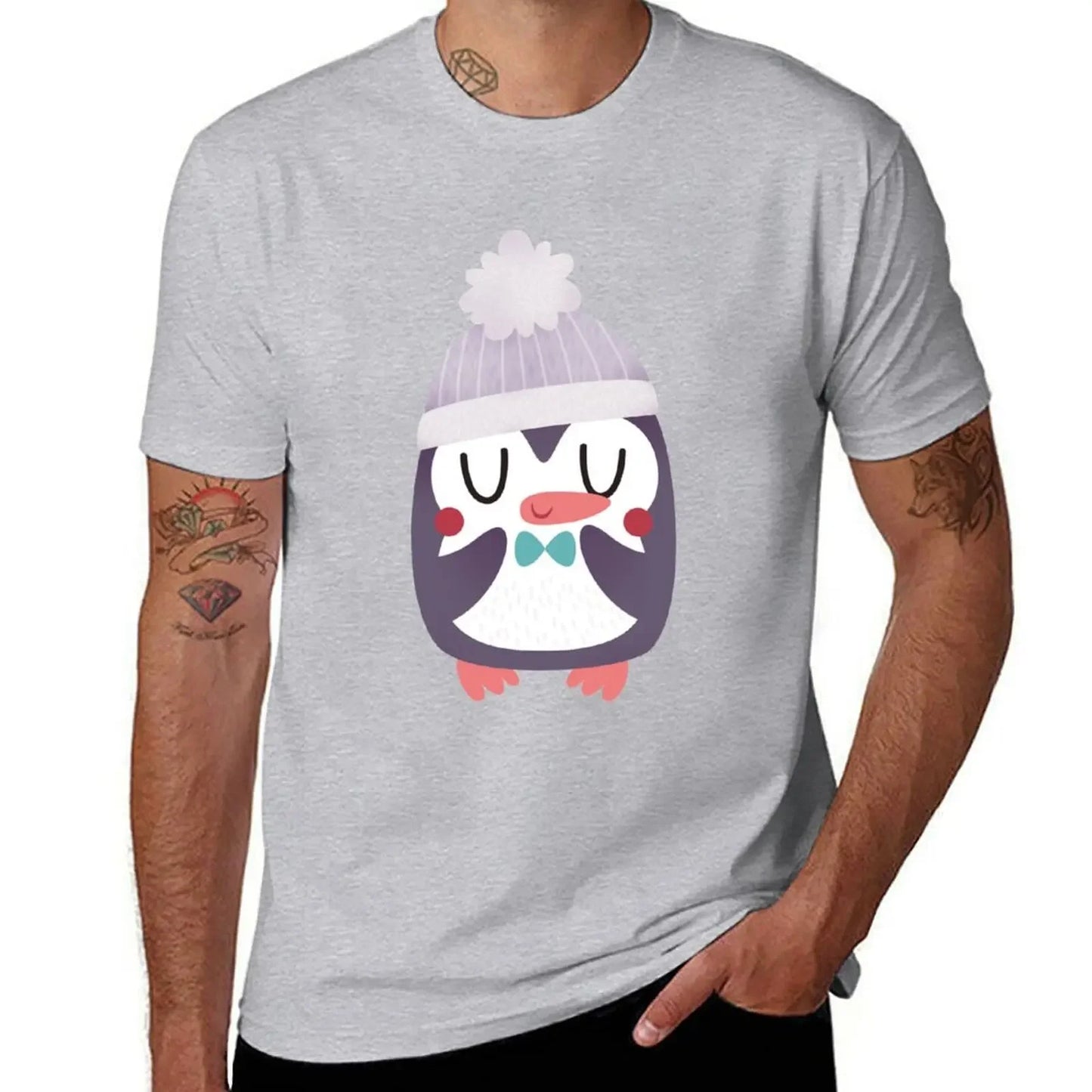 Cute Cozy Penguin T-Shirt cotton graphic tees Aesthetic clothing T-shirt mon