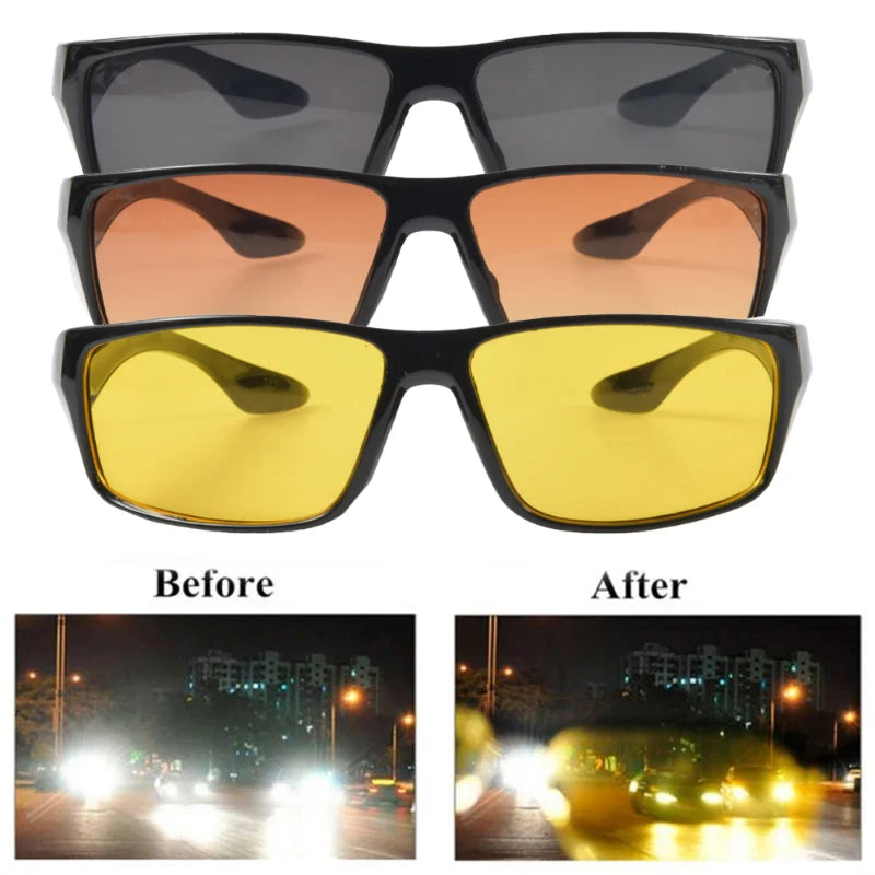 Car Night Vision Driver Goggles Sunglasses UV Protection Anti-Glare Motorcycle Driving Glasses Sunglass Eyewear Car Accessories
