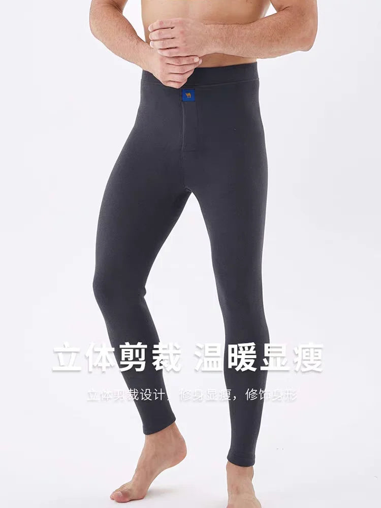 Hinzugefügt Fleece verdickte Kamelwolle Hose 2024 Herbst Winter Herren Damen Thermohose Hohe Elastizität Wärmeformende Hose Damen