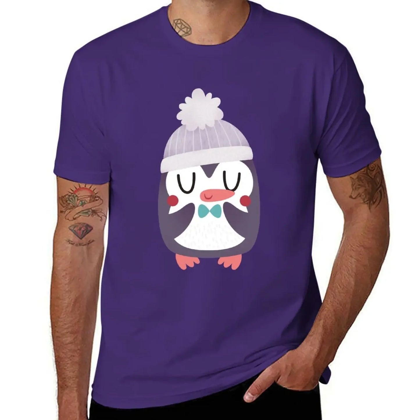Cute Cozy Penguin T-Shirt cotton graphic tees Aesthetic clothing T-shirt mon