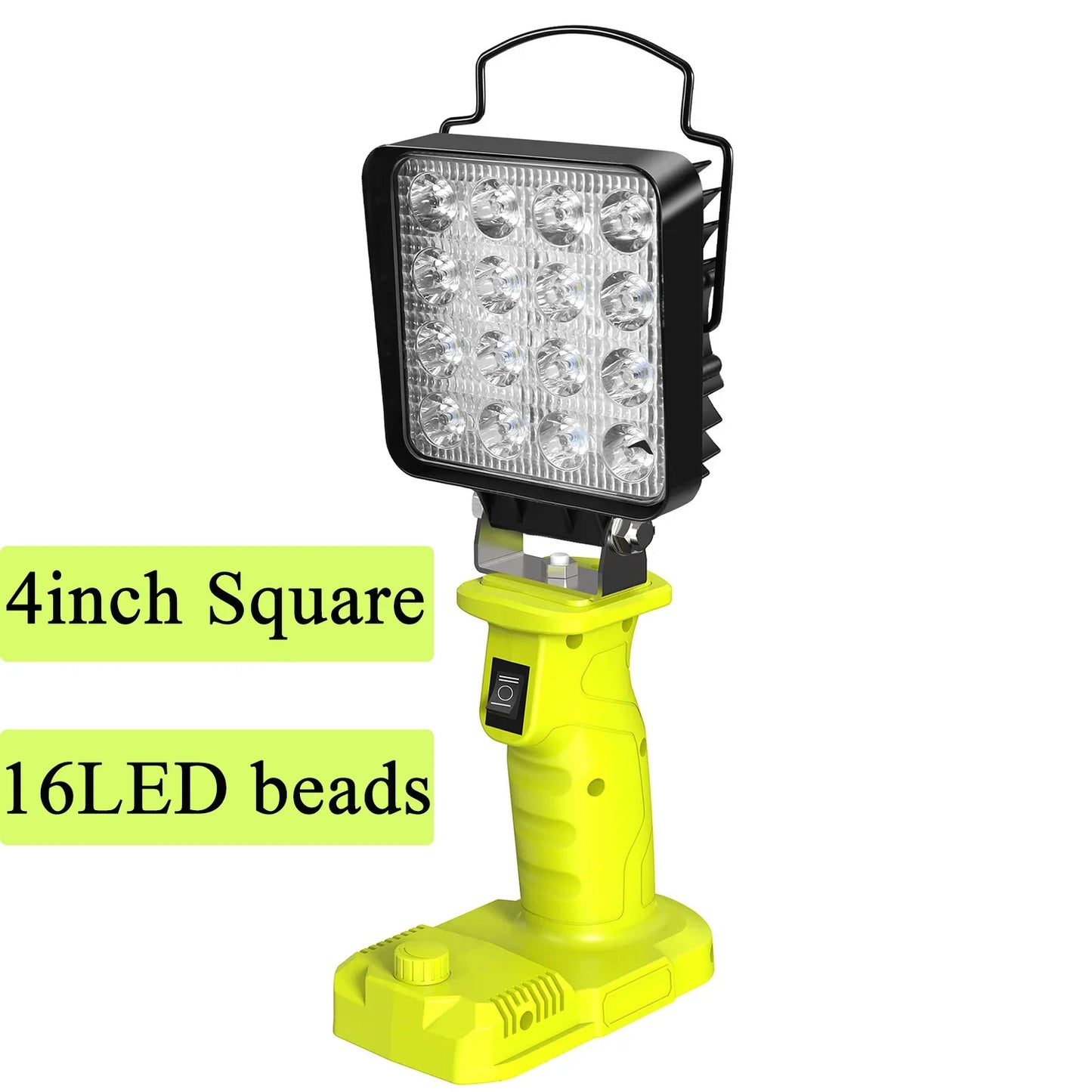 LED-Alarm-Arbeitsleuchte, Taschenlampe, Suchscheinwerfer, Taschenlampe, Scheinwerfer, Campinglampe für Ryobi 18 V Lithium-Nickel One+ Akku P108 