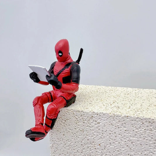 The Avengers Deadpool Sitting Posture Lying Posture Sleeping Posture Handmade Model Desktop Computer Car Decoration Kid Toy Gift