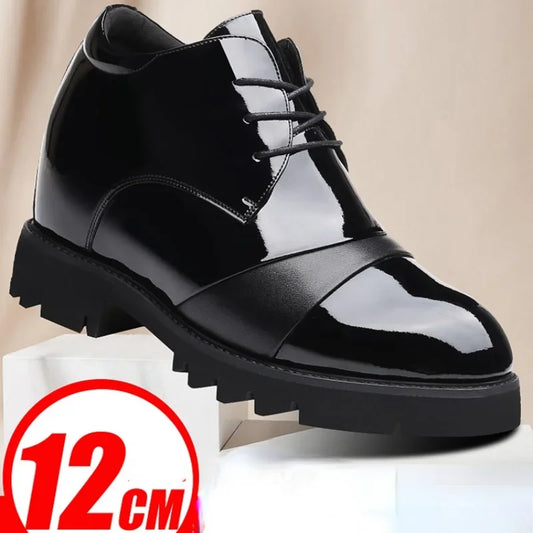12cm Elevator Shoes Deodorant Business Men's Formal Leather Shoes New Inner Heightening Shoes Men's Invisible Inner Heightening