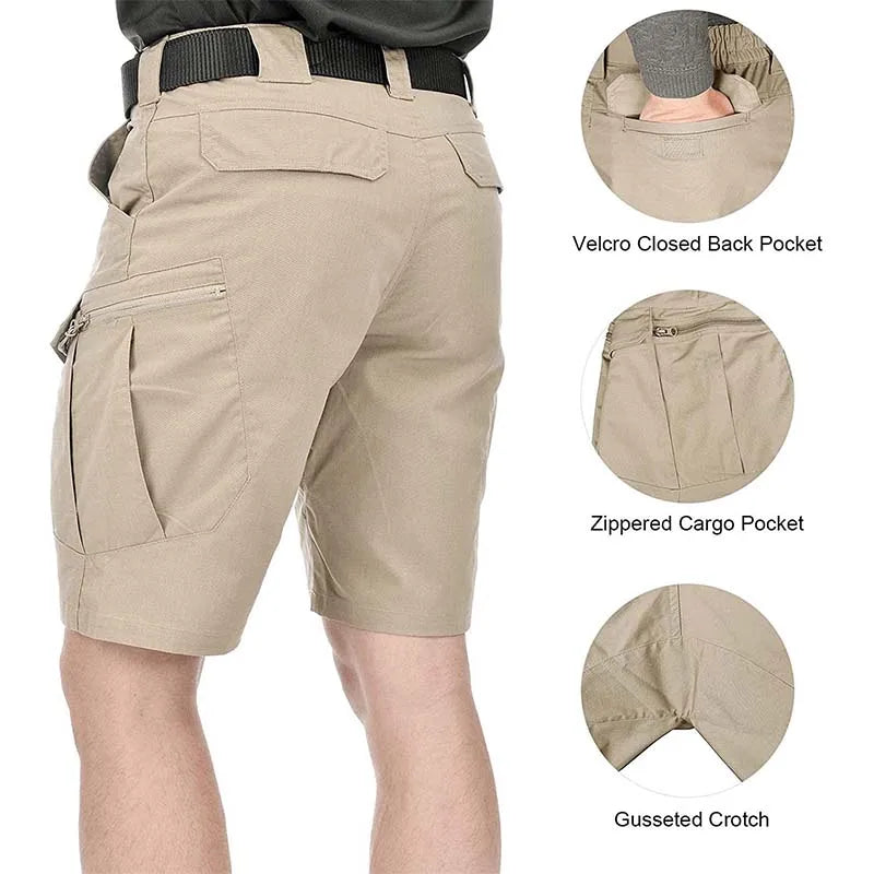 Herren Militär-Shorts IX7 Taktische Shorts für den Außenbereich Bergsteiger Jagd Angeln Kurze Hose Sommer Wasserdichte Schnelltrocknende Cargohose 