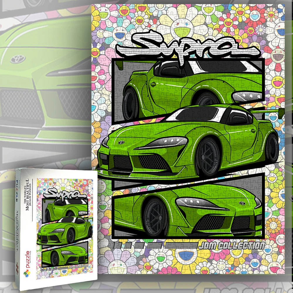 Jigsaw Puzzle 1000 Pieces White Card Paper Assembling Car Models Ducational Lntellectual Decompressing Children Dine Party Gift