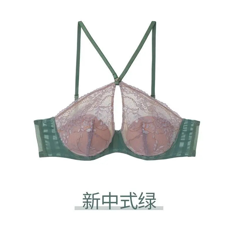 Lingerie Lingerie Women Big Boobs show small bosom set gathered on the French bra thin top tomei back 2024 new explosion