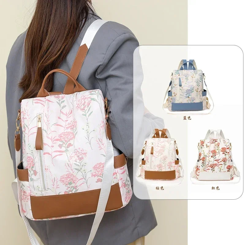 Sewing Thread Fashion Backpacks Printing High Capacity Pu 2025 New Hot Sale Versatile Women's Bags Mochila Mujer Mochila