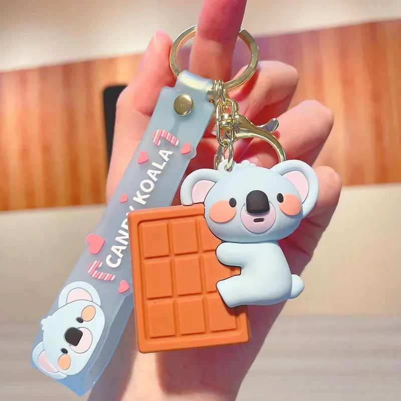 Cute Cartoon Dessert Koala Keychain Doll Bag Pendant Wholesale Gifts for Kids Friends Accessories Key Holder Tag