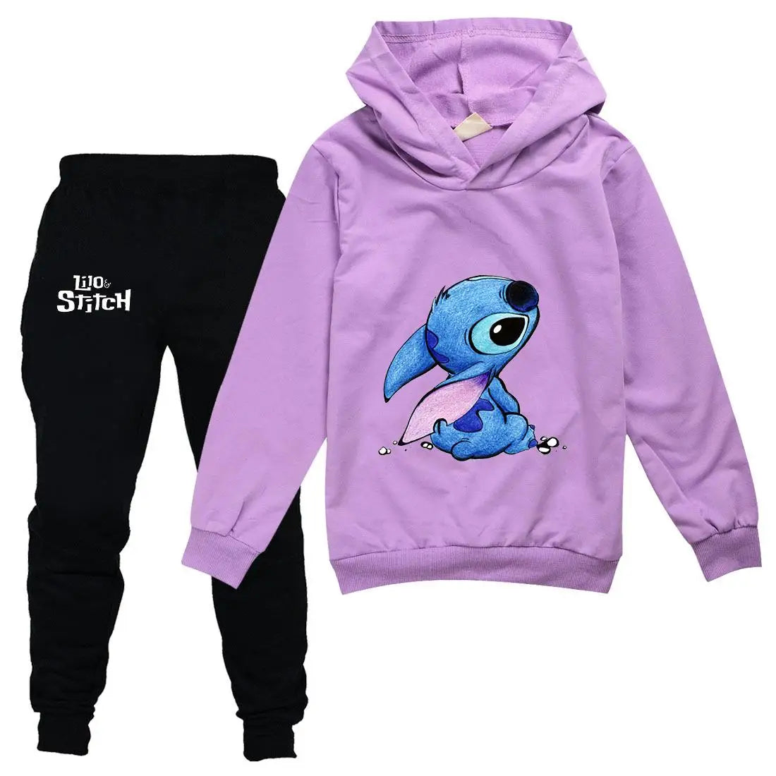 Disney Lilo Stitch Kids Clothing Sets Suit Boys Girls Tracksuits Kids Brand Sport Suits Stich Hoodies Teen Tops Pants 2Pcs Set