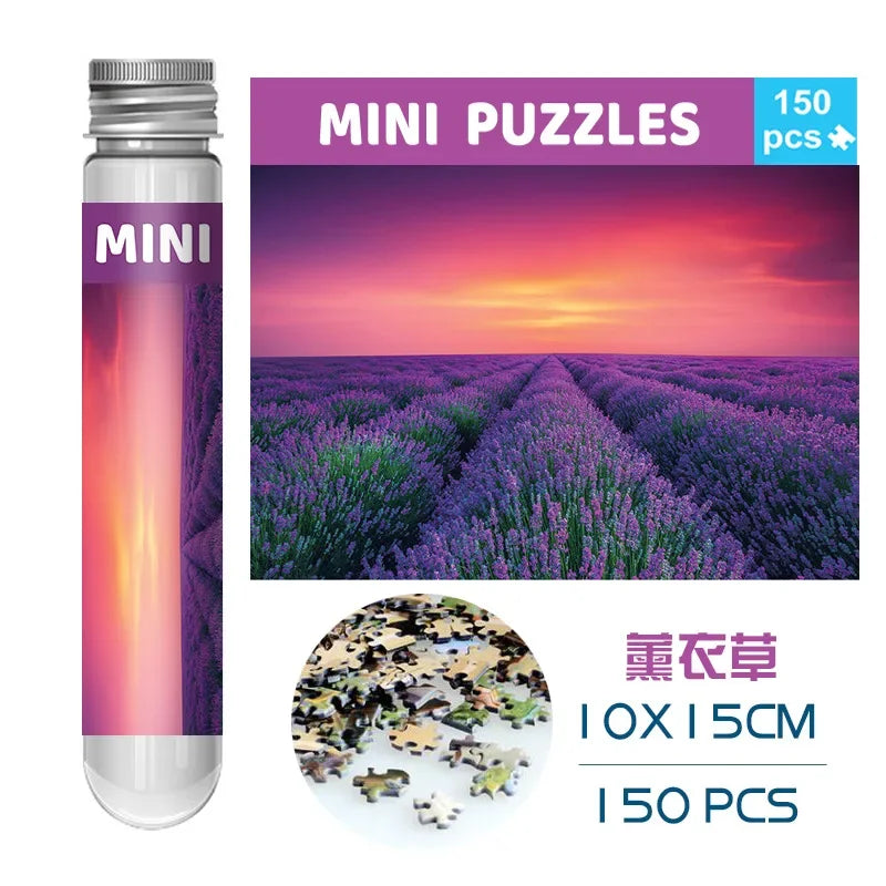 150pc Mini Test Tube Puzzle Pieces Micro Jigsaw Test Tube Tiny Puzzle Challenging Children Creative Puzzle Game Gifts