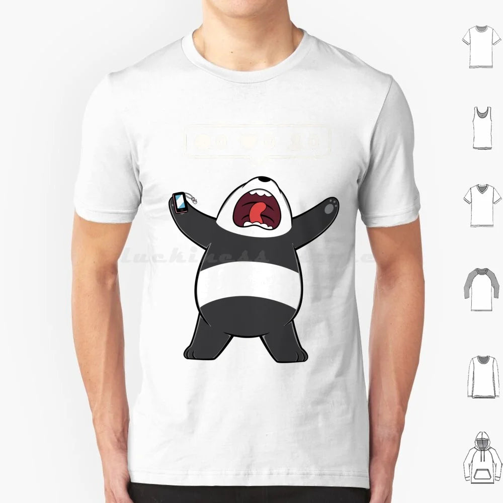 Life In A Rectangular Form T Shirt 6xl Cotton Cool Tee Panda Bear Cartoon Grizzly Ice Polar Cool Cute Animation Tv Gumball
