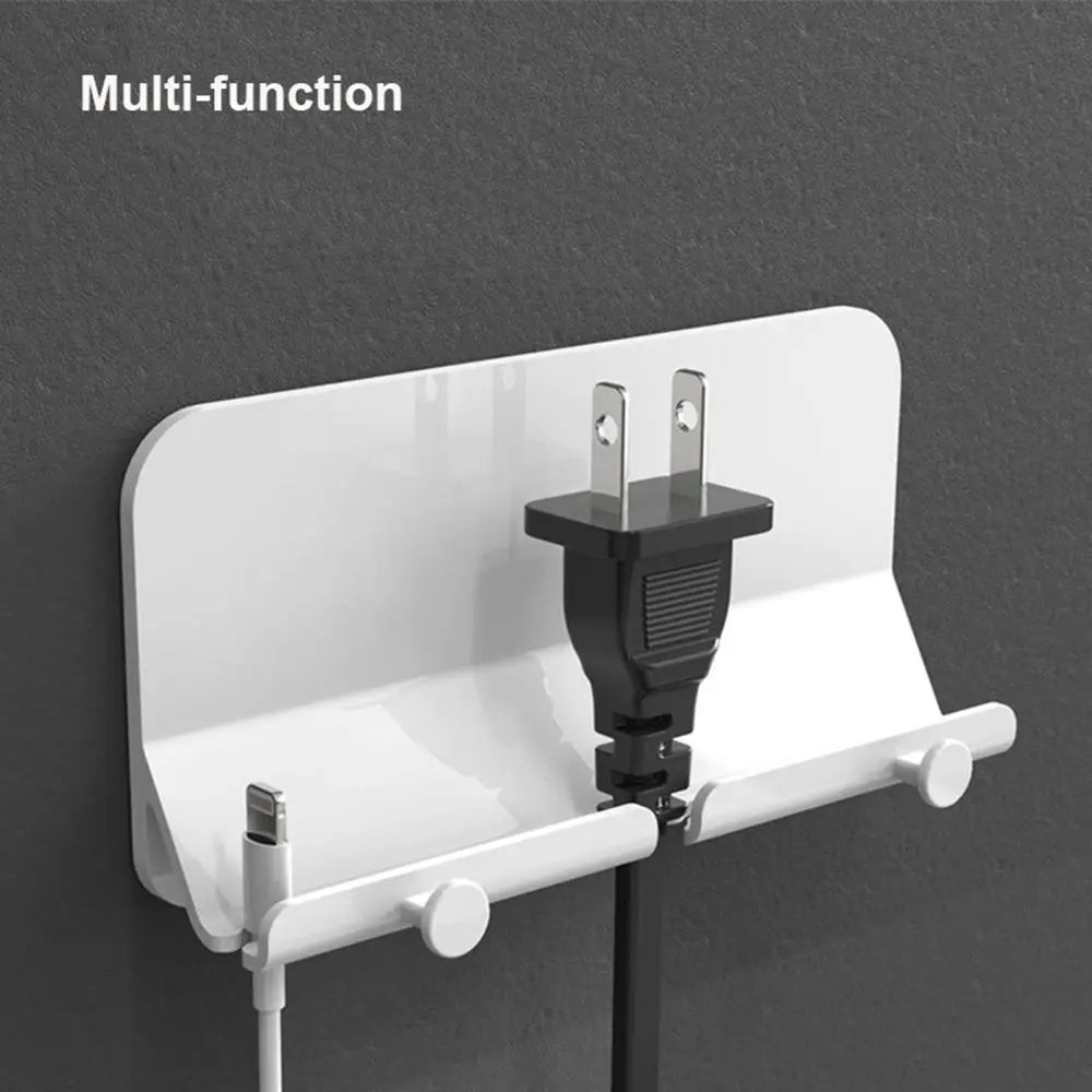 Hook Charging Adapter Cable Organizer Mount Bracket Mobile Phone Hanging Stand Wall Charger Holder