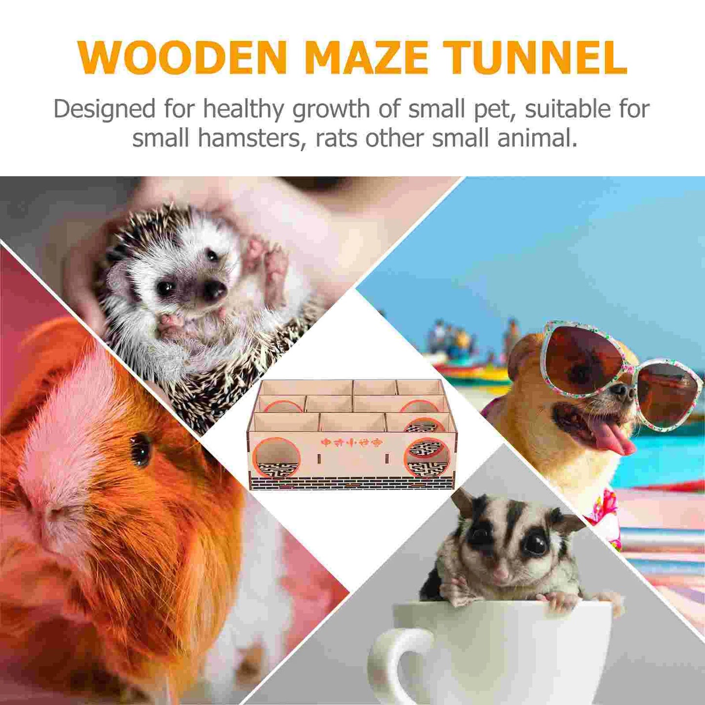 Hamster Spielzeug Mäuse Labyrinth Tunnel Holz Kleine Tier für Sport Spielzeug Haustier Holz Bett Auskleidungen