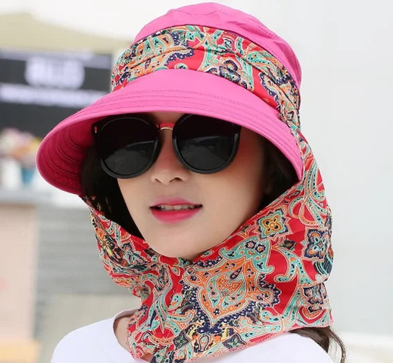 New Brand Women's Sunbonnet Sun Hat Summer  Folding Sunscreen Anti-uv Large Beach Cap Summer Hat Fashion Sunhat Women Hat