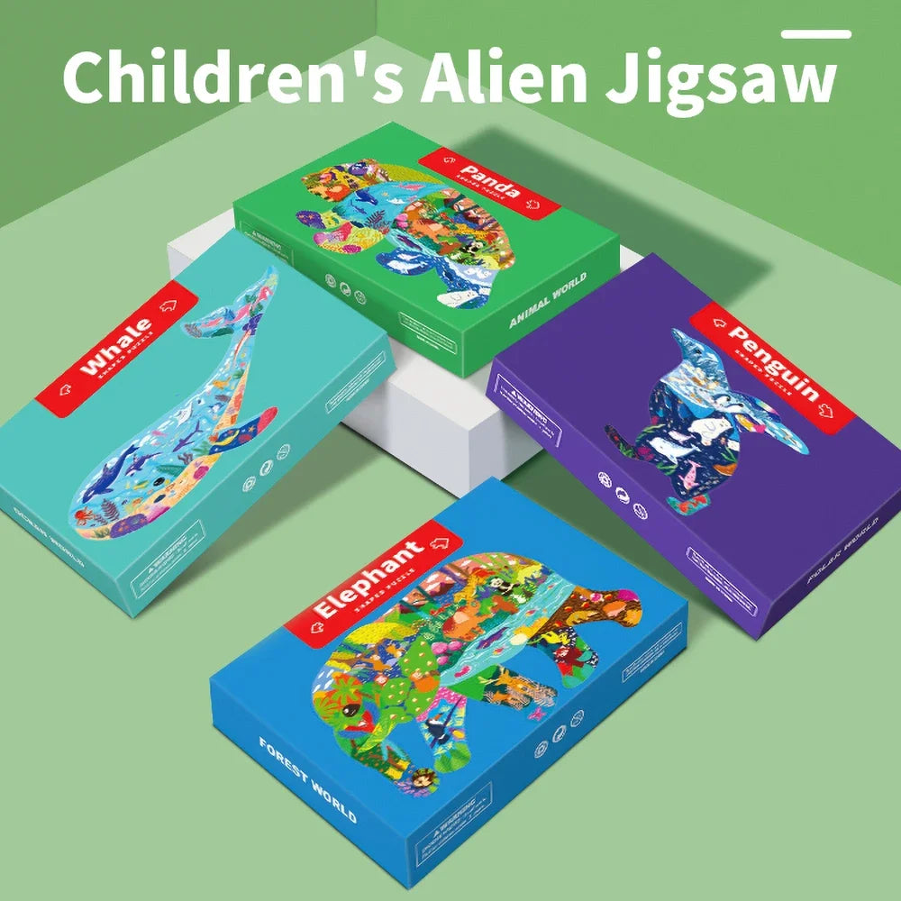 Sea Animal Lion Jigsaw Puzzle Dinosaur Jigso Puzle Whale Penguin Triceratops Panda Elephant Puzzel Kids 4years Old Toy Age 3-5 6