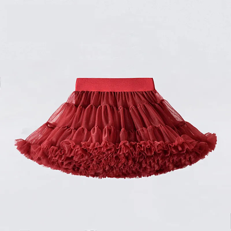 HEIßER Mädchen Tutu Röcke Solide Flauschigen Tüll Prinzessin Ballkleid Pettiskirt Kinder Ballett Party Leistung Kleid für Kinder 