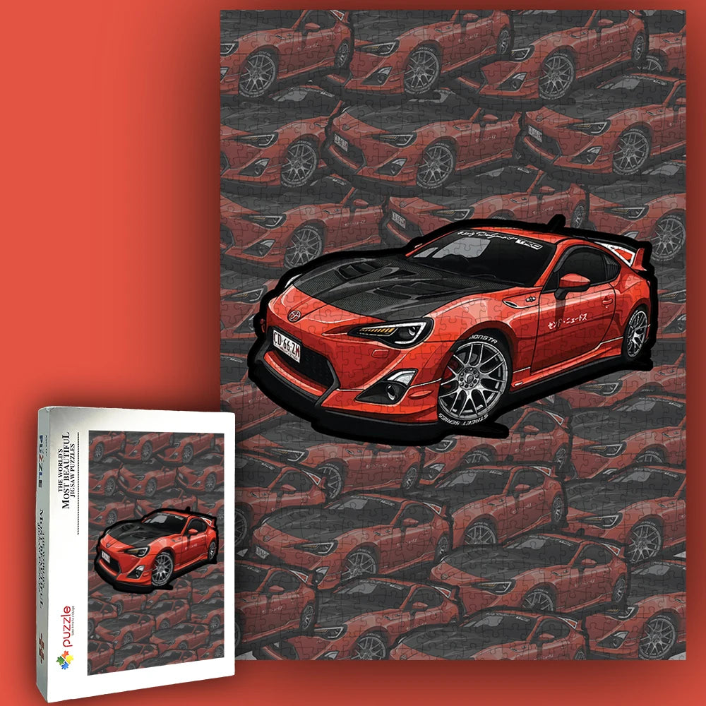 Jigsaw Puzzle 1000 Pieces White Card Paper Assembling Car Models Ducational Lntellectual Decompressing Children Dine Party Gift