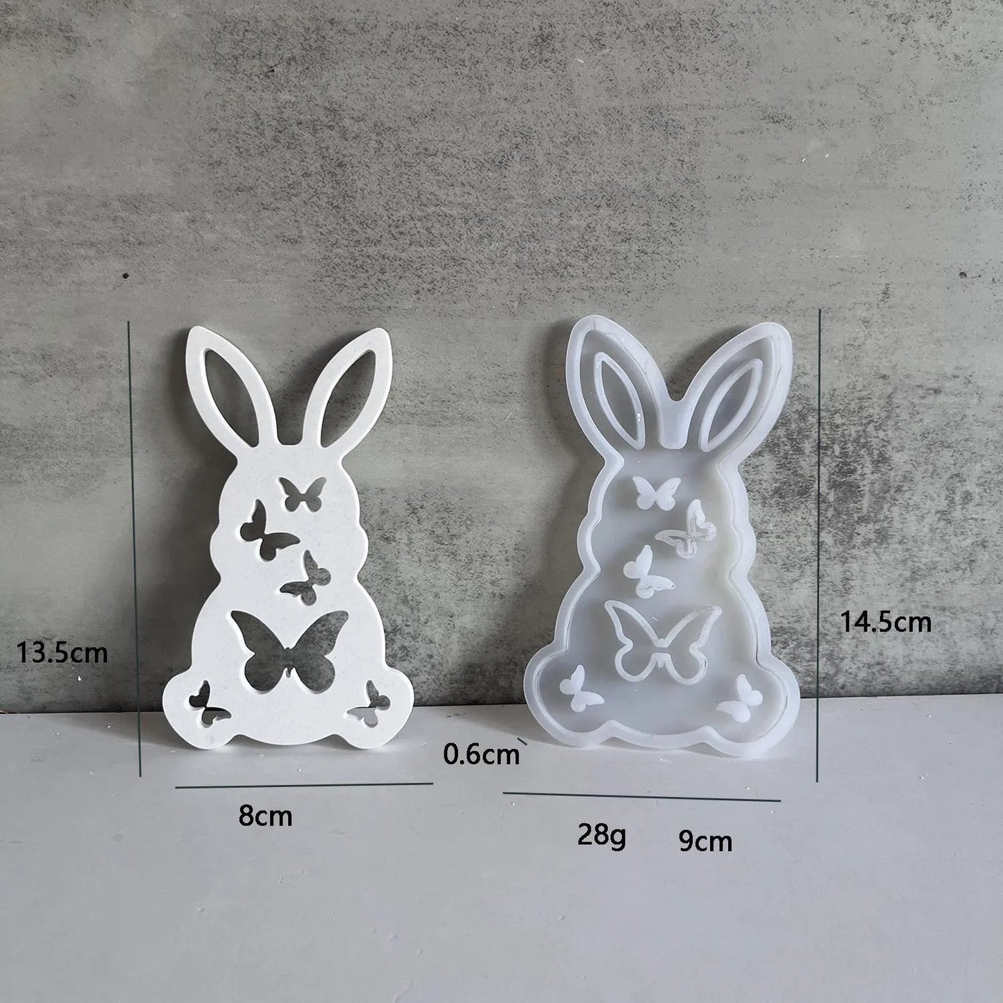 Easter Rabbit Atmosphere Light Silicone Mold Cute bunny Candlestick Holder Gypsum Dropping Mold Festive Home Decor