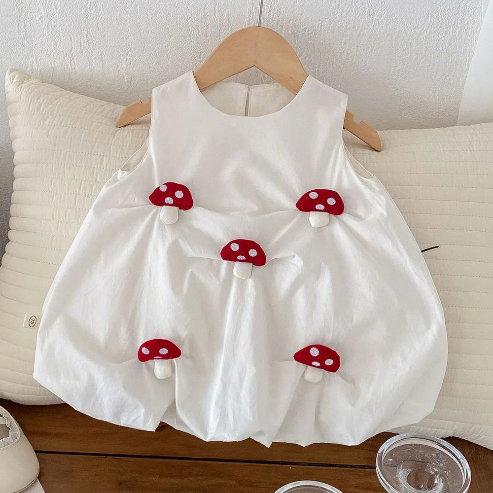 Girls Summer Dresses Sleeveless Cotton Toddler Clothing New Arrival