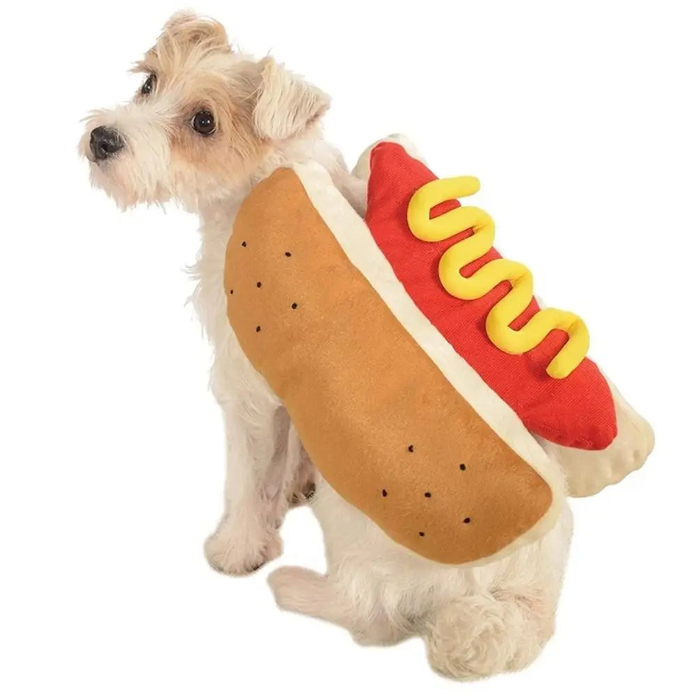 New Funny Halloween Dog Costumes Dachshund Sausage Hot Dog Shaped Pet Apparel Dog Christmas Costume Gift Cat Party Costume Suit