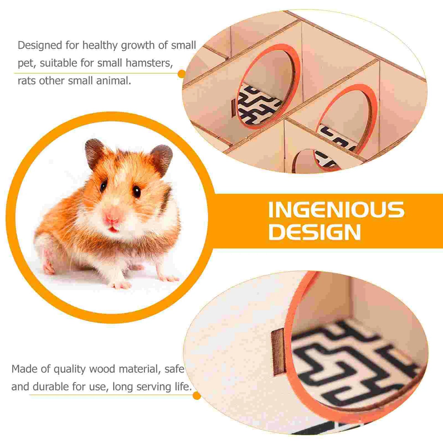 Hamster Spielzeug Mäuse Labyrinth Tunnel Holz Kleine Tier für Sport Spielzeug Haustier Holz Bett Auskleidungen