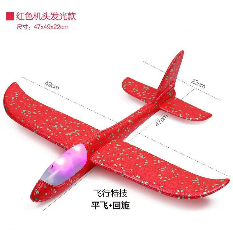 Reinweiß 49 cm großes Schaumflugzeug Segelflugzeug Modell Handwurf Flugzeug Outdoor Kinderspielzeug Flugzeug Kinder Geburtstag &amp; Party Kreativ 