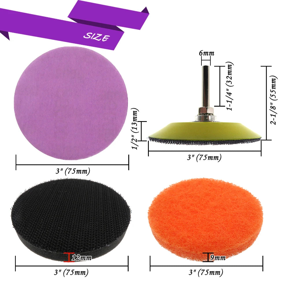 Autolichter-Set, Polier-Restaurierung, Autoscheinwerfer-Reparatur-Set, Autopflege-Schleifscheiben-Pad, Nass-Trocken-Schleifpapier, kein Bohren, 22-tlg. 