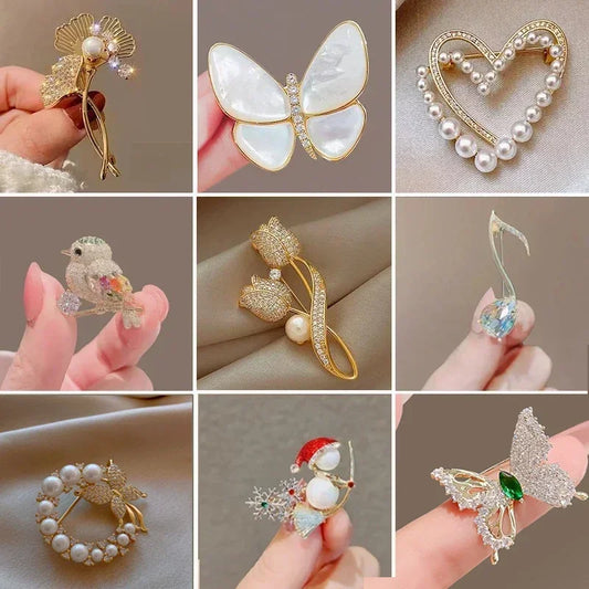 1PC New Tulip Flower Brooches for Women Elegant Design Sense Rose Clothing Accessories Pin Jewelry Luxury 2024 High Quality