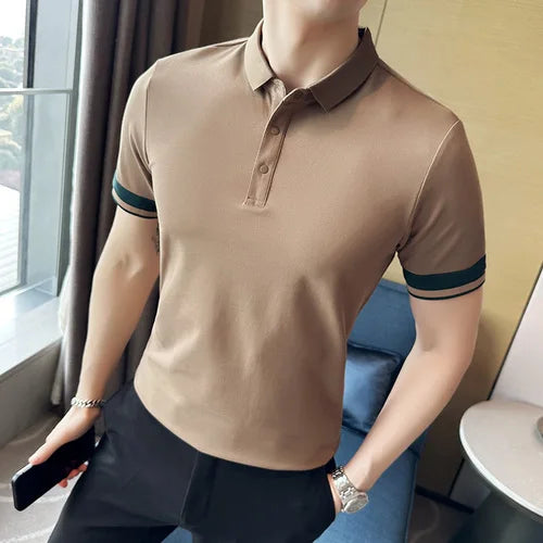 Summer Men Polo Shirt Breathable Casual Tees Tops Short Sleeve Hip Hop Polos Shirts mon !!!