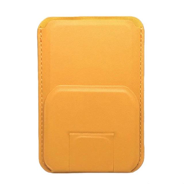 Magnetische Kickstand-Geldbörse mit Ständer, Telefonkartenhalter, Hülle für MagSafe iPhone 13 12 14 Pro Max, Mag Safe Rückseite mit Lederbezug 
