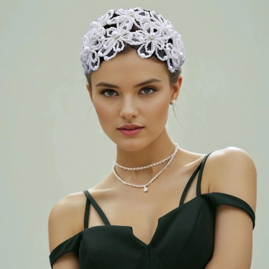 Wedding Head Jewelry White Pearl Headband Luxury Bride Tiara Bachelorette Party Accessories Bridal Hair Decoration HP695