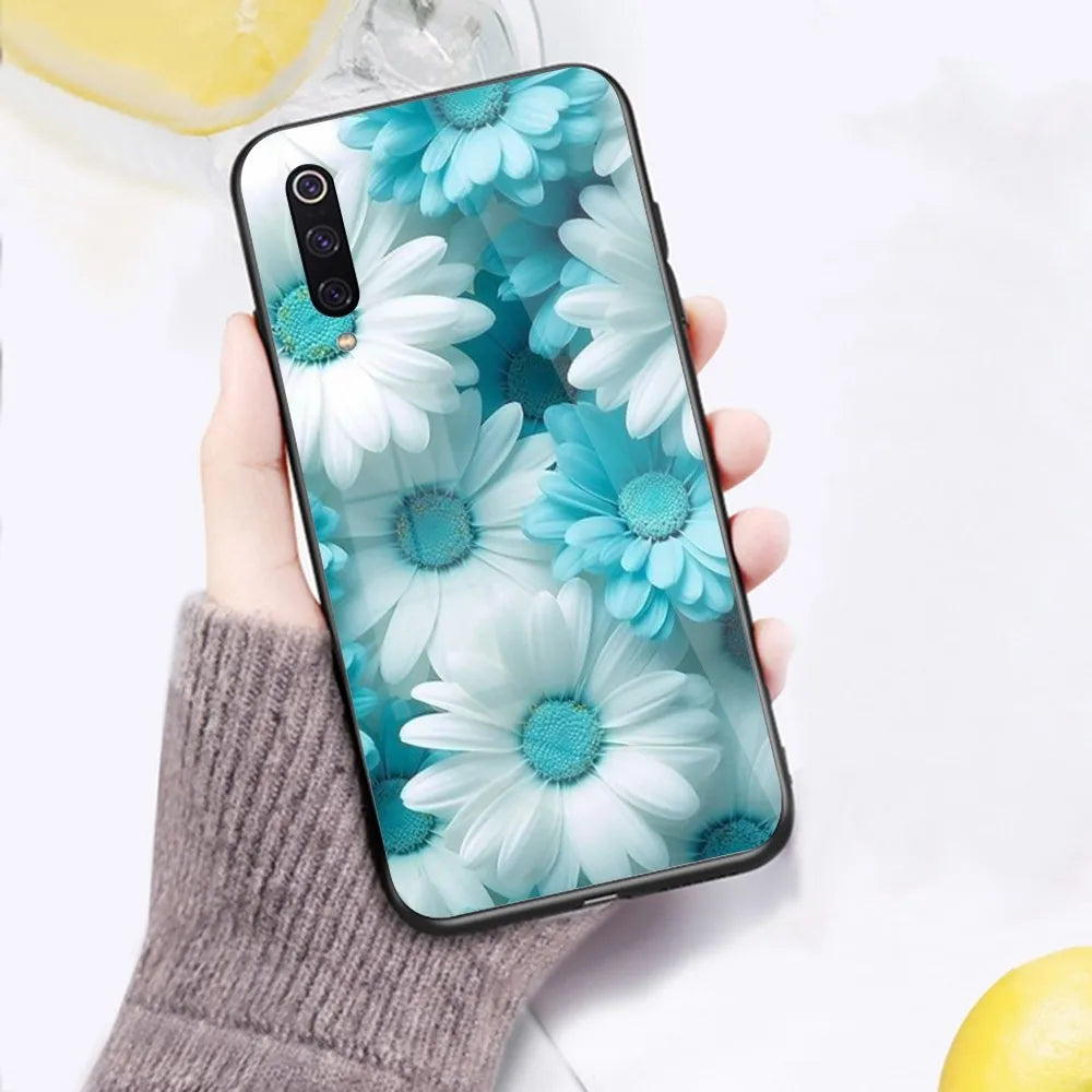 Daisy Flower Art Mobile Cell Phone Case for Xiaomi 13 12 11T 10 9 Lite Redmi Note 12 11 10 10S Pro 9 9A 8 PC Glass Cover Funda