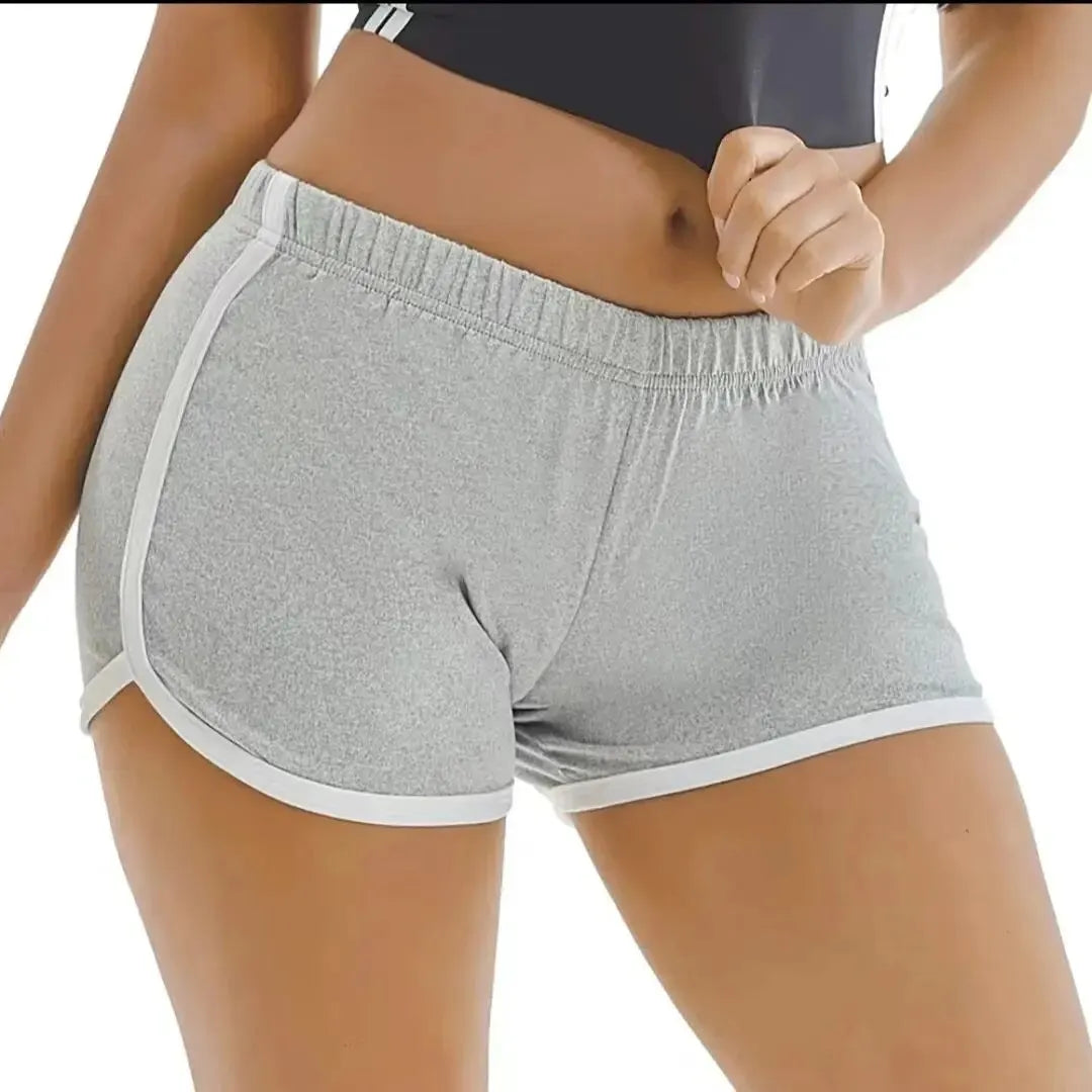 Sport-Shorts für Damen, lässig, lockere, gerade Hosen, hoch taillierte, dünne Anti-Walking-Dreipunkt-Yoga-Hotpants 