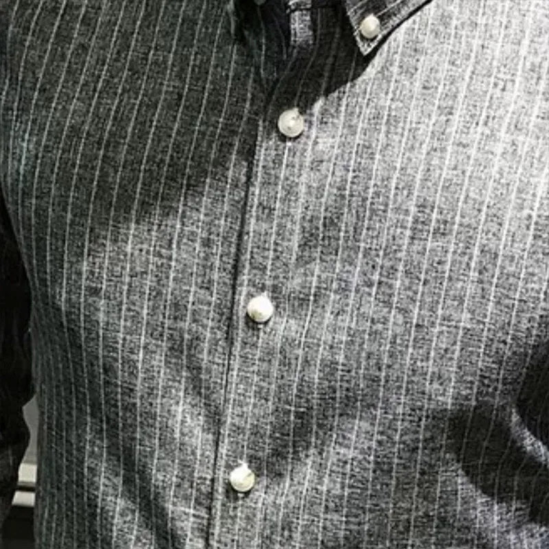 KPOP Fashion Style Harajuku Slim Fit Tops Loose Casual All Match Shirt Korean Style Korean Style Stripe Button Long Sleeve Blusa