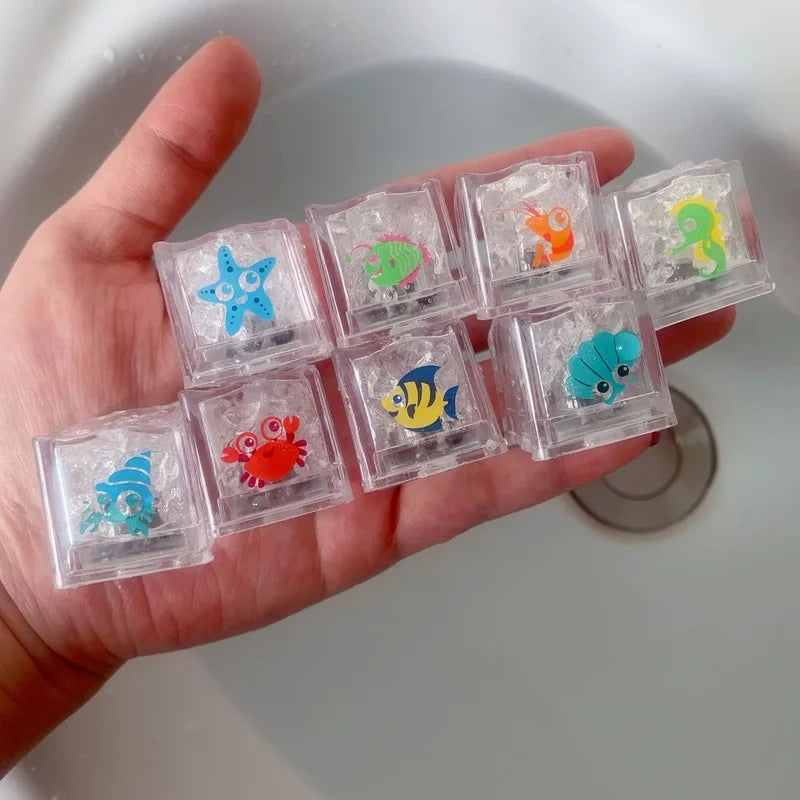 Baby-Badespielzeug, Badewanne, LED-Leuchtspielzeug, bunt, wechselnde wasserdichte Unterwasserlichter, Badespielzeug für Jungen und Mädchen, Geburtstagsgeschenk 