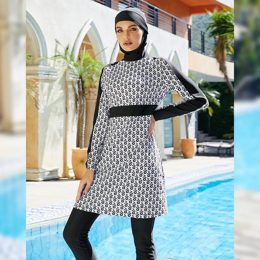 Bathing Swimming Suit For Burkini Muslim Fashion Swimwear Women Swimsuit Long Sleeve Arabic Turkey Pakistani Islamic Swim Wear