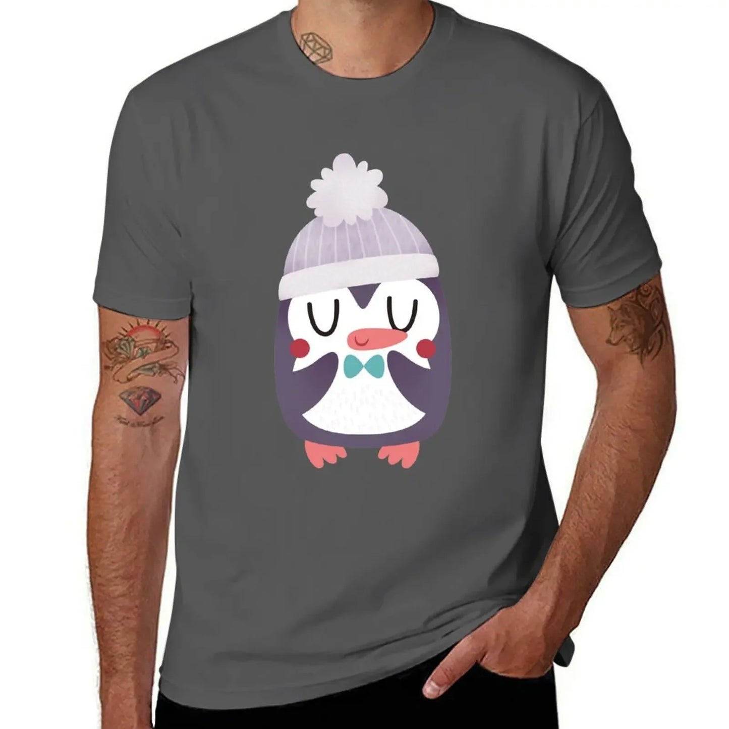 Cute Cozy Penguin T-Shirt cotton graphic tees Aesthetic clothing T-shirt mon