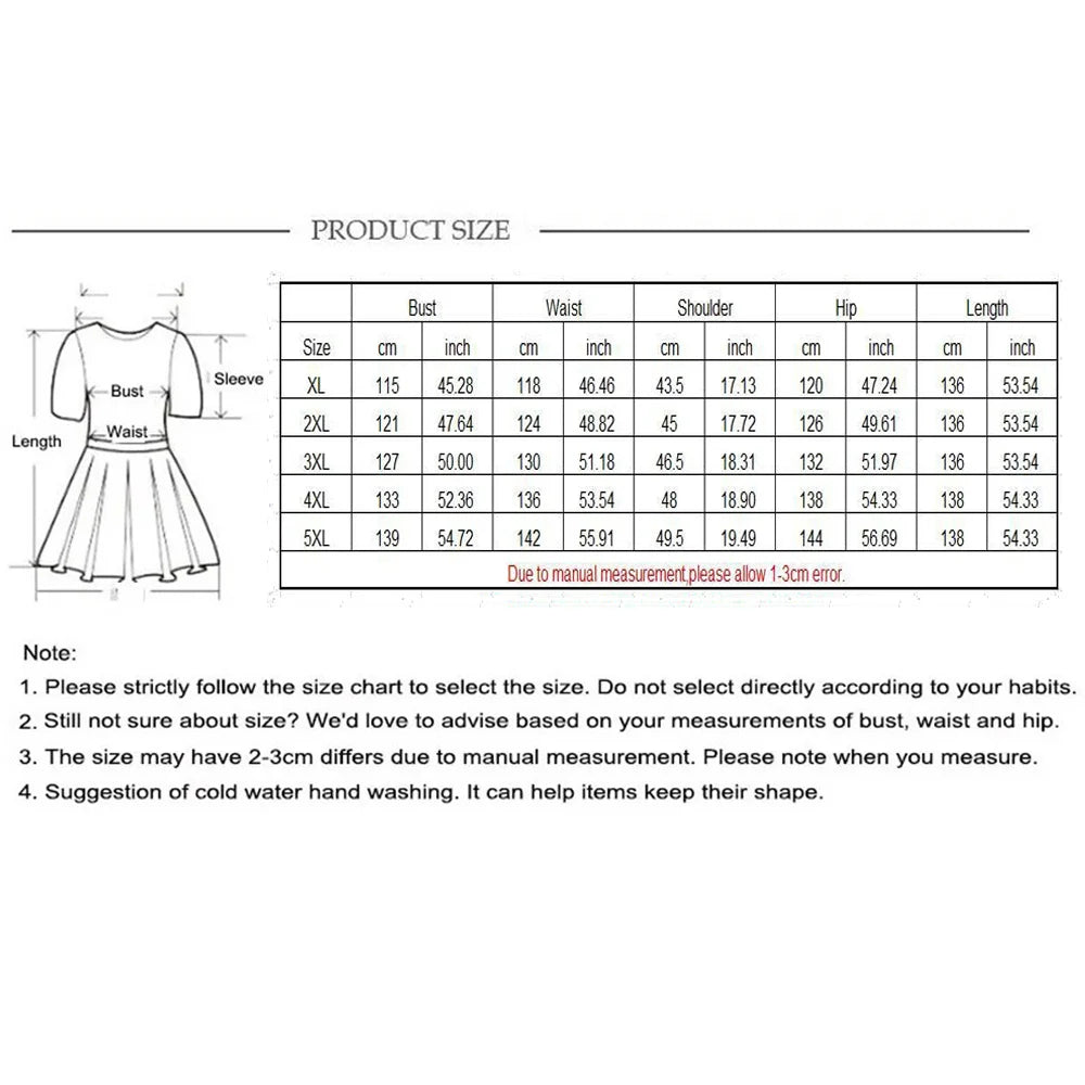 2025 Casual V-Neck Floral Print Plus Size Dress Women Ruffle Short Sleeve Large Midi Dress Lady Chubby Curvy Lace-Up Long Dress