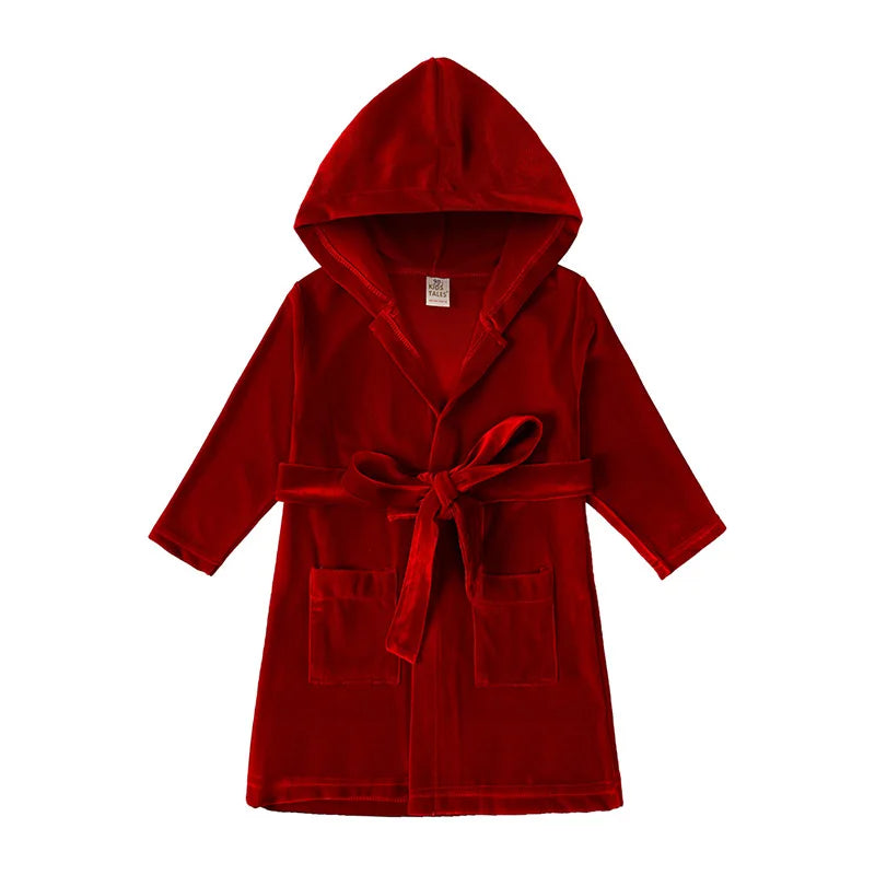 Children Christmas pjs Pajamas Sleepwear Baby Bathrobes Bath Kids Girl Boy Room Dressing Gown Clothing Housecoats Home Nightwear