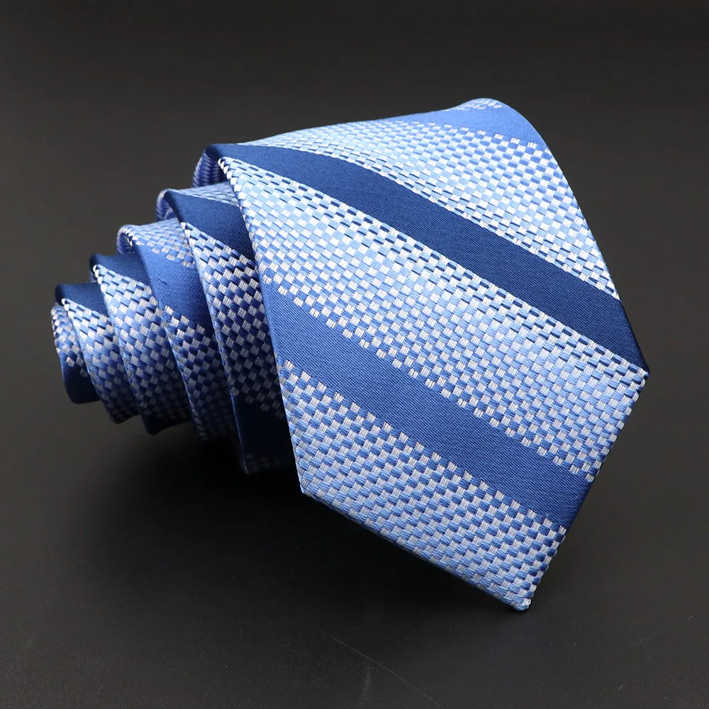 Fashion Men's Classic Stripe Ties Wedding Business Neckties Jacquard Narrow Tie Party Formal Suit Shirt Gravatas Accessory Gift mon