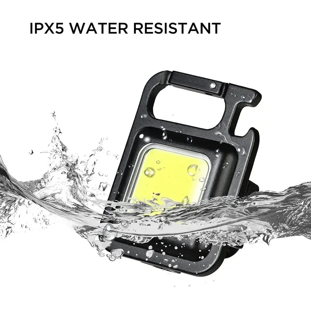 Mini LED Taschenlampe Schlüsselanhänger Multifunktionale Tragbare COB Camping Lampen USB Lade Arbeit Lichter Outdoor Angeln Wandern Lanterna 