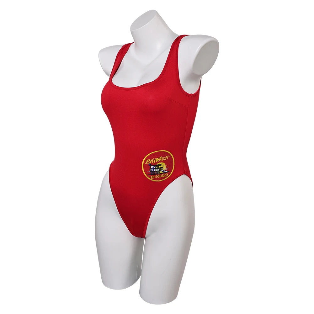 زي لعب الأدوار من Baywatch CJ Parker، زي سباحة للشاطئ، بدلة سباحة بيكيني للنساء، بدلة سباحة قصيرة للرجال، بدلة كرنفال الهالوين 