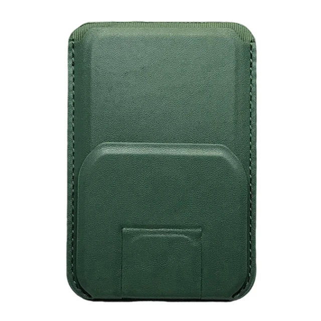 Magnetische Kickstand-Geldbörse mit Ständer, Telefonkartenhalter, Hülle für MagSafe iPhone 13 12 14 Pro Max, Mag Safe Rückseite mit Lederbezug 