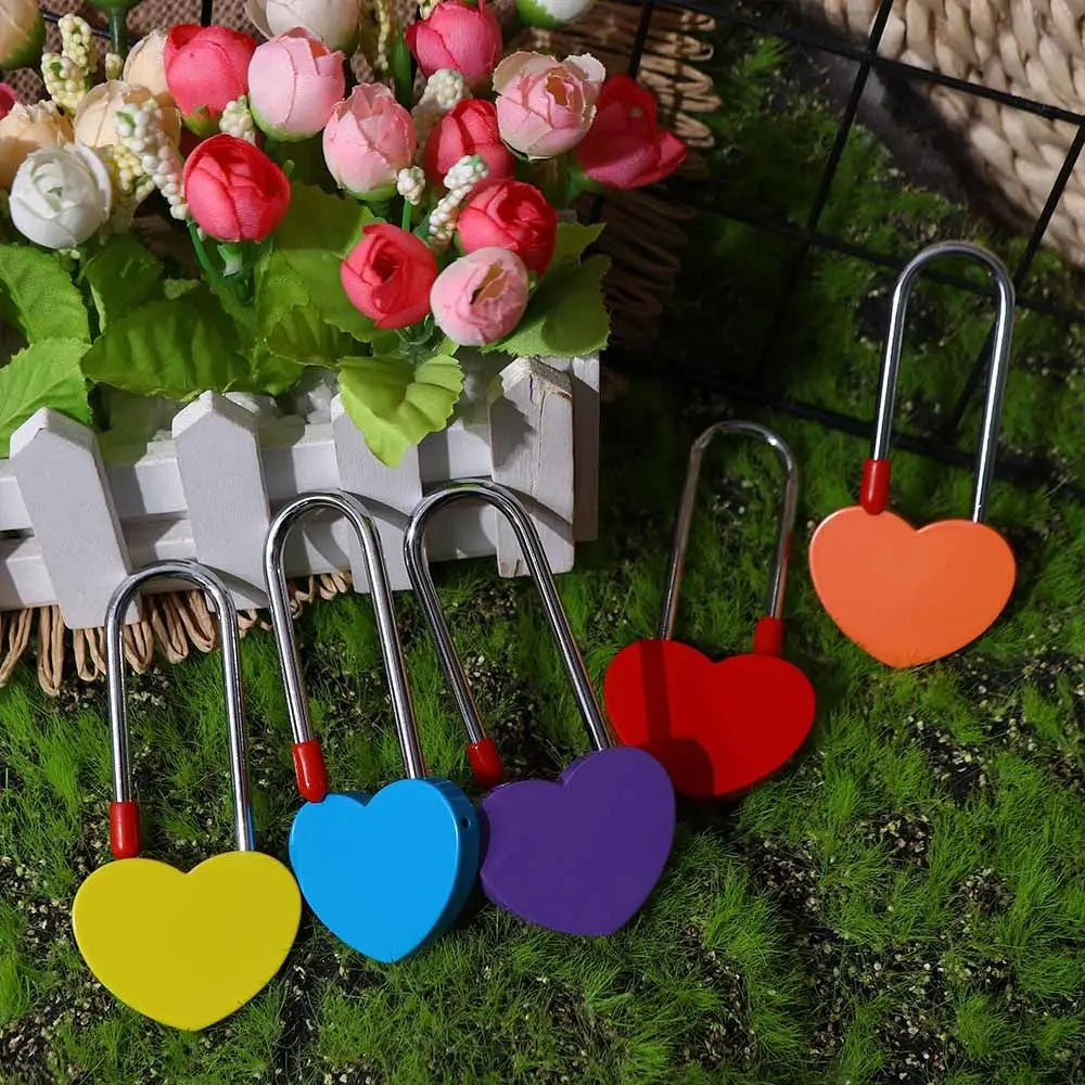 For Lovers Wedding Travel Supplies Couples Anniversary Without Key Heart Shape Keepsake Wedding Gifts Love Padlock Wish Lock