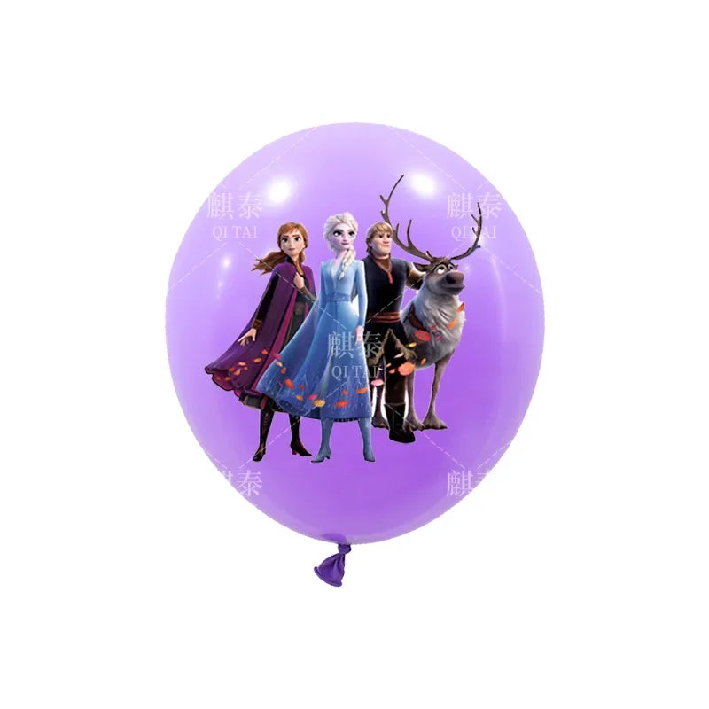 10 قطع من بالونات اللاتكس بمقاس 12 بوصة على شكل ملكة الثلج من Frozen لتزيين حفلات أعياد الميلاد للفتيات، ألعاب للأطفال، لوازم حفلات استقبال المولود الجديد 