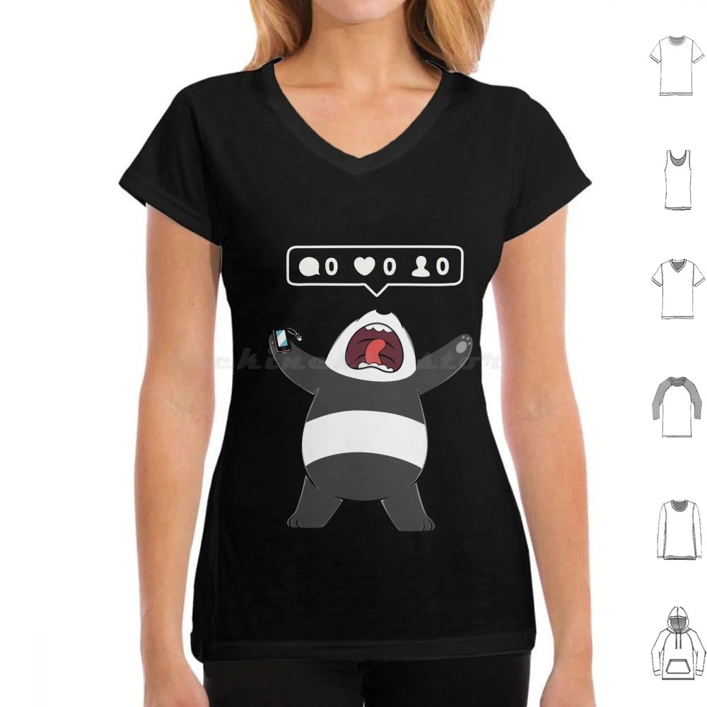 Life In A Rectangular Form T Shirt 6xl Cotton Cool Tee Panda Bear Cartoon Grizzly Ice Polar Cool Cute Animation Tv Gumball