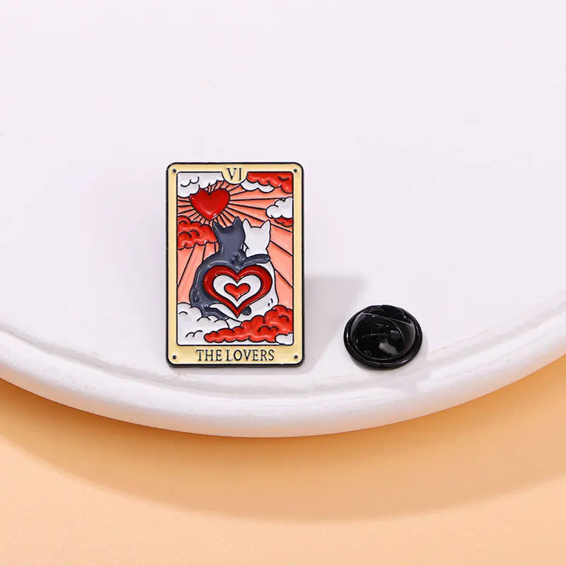Valentine's Day Love Cat Clothing Decoration Bag Accessories Alloy Emblem Cute Animal Cartoon brooch