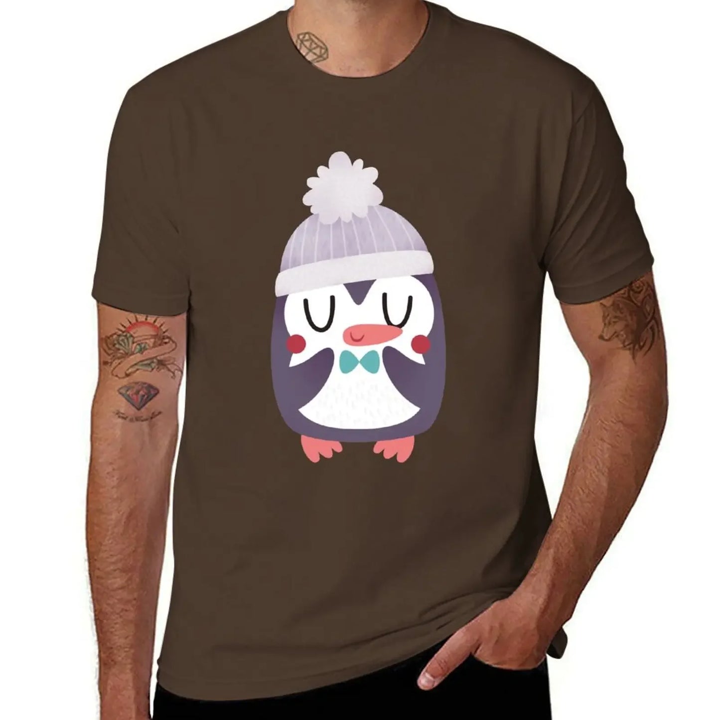 Cute Cozy Penguin T-Shirt cotton graphic tees Aesthetic clothing T-shirt mon